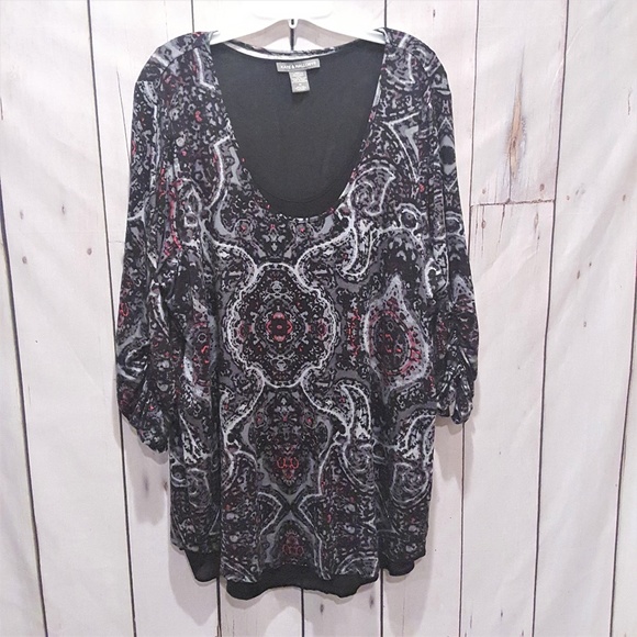 Kate & Mallory Tops - 🌈5*25🌈 Kate & Mallory| Layered Damask Tunic